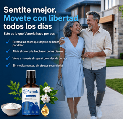 Venoria - Spray Premium de Accion Profunda para el Bienestar de tus Piernas