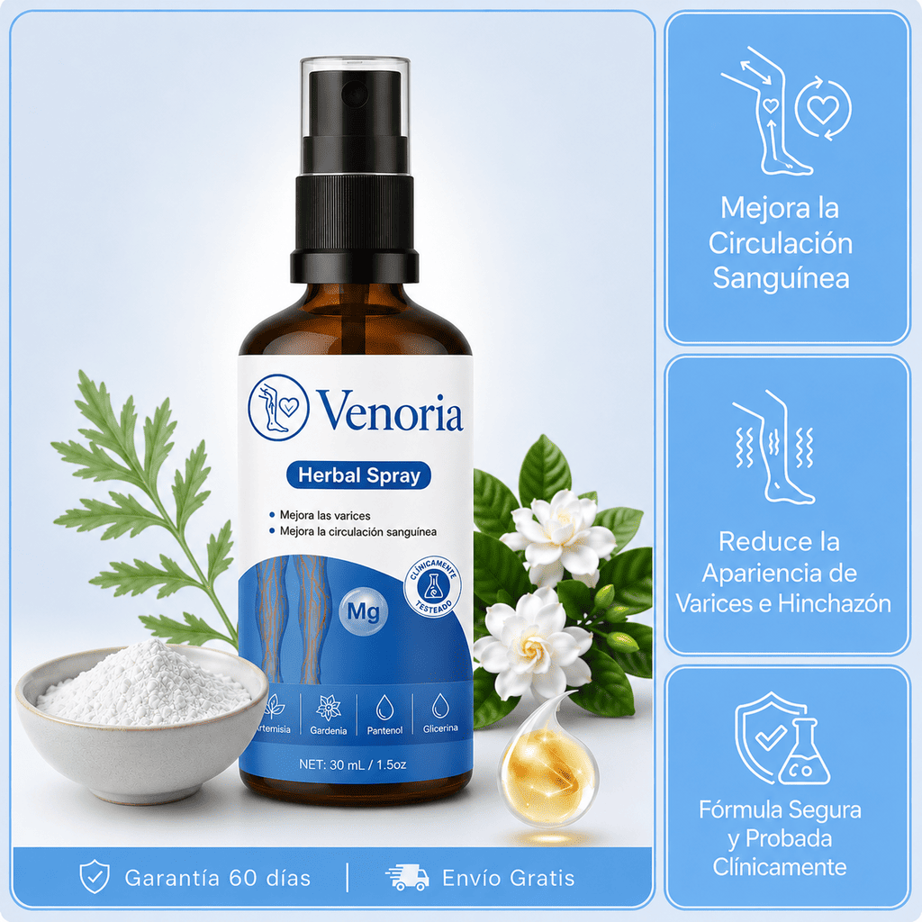 Venoria - Spray Premium de Accion Profunda para el Bienestar de tus Piernas