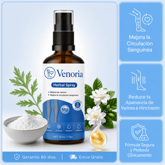 Venoria - Spray Premium de Accion Profunda para el Bienestar de tus Piernas